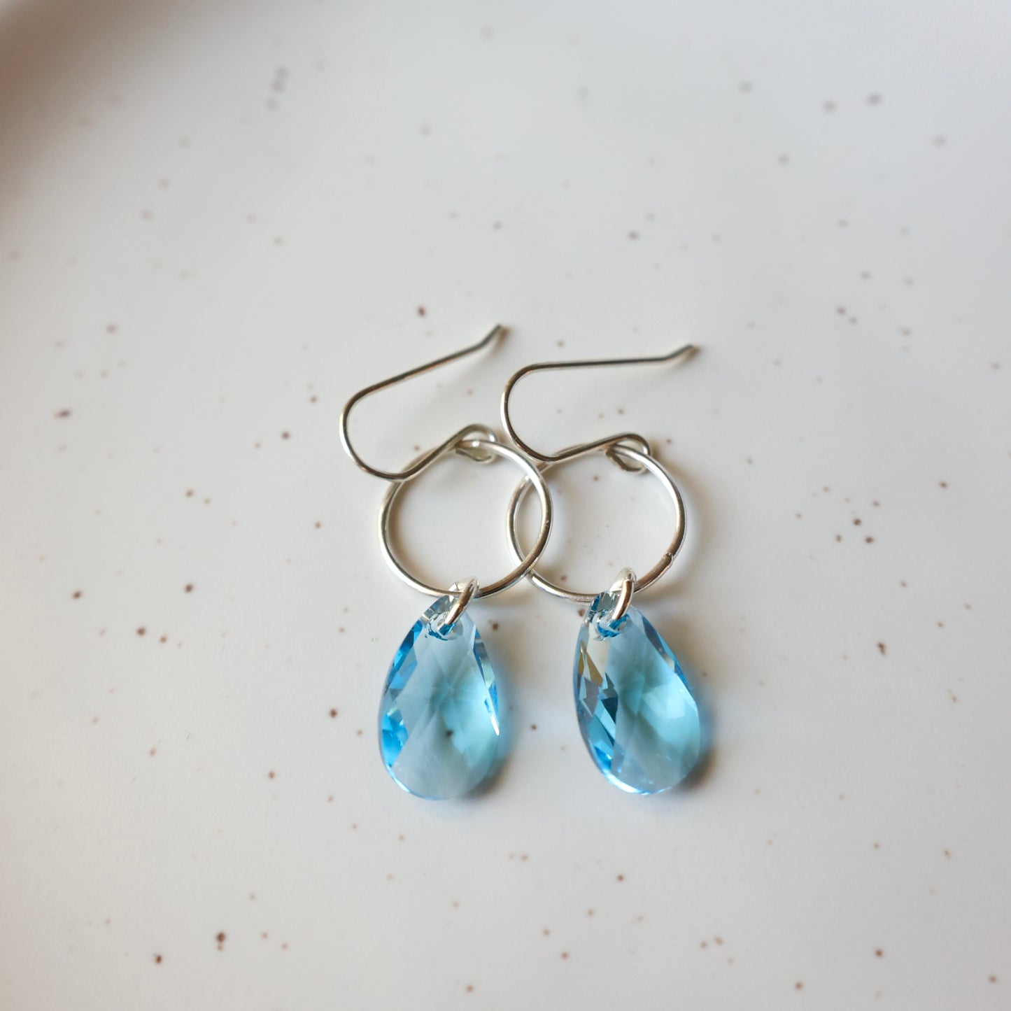 Blue Swarovski Dangle Earrings