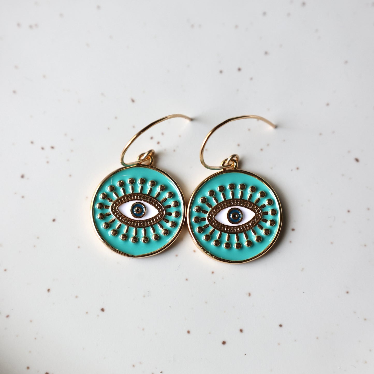 Evil Eye Gold Earrings