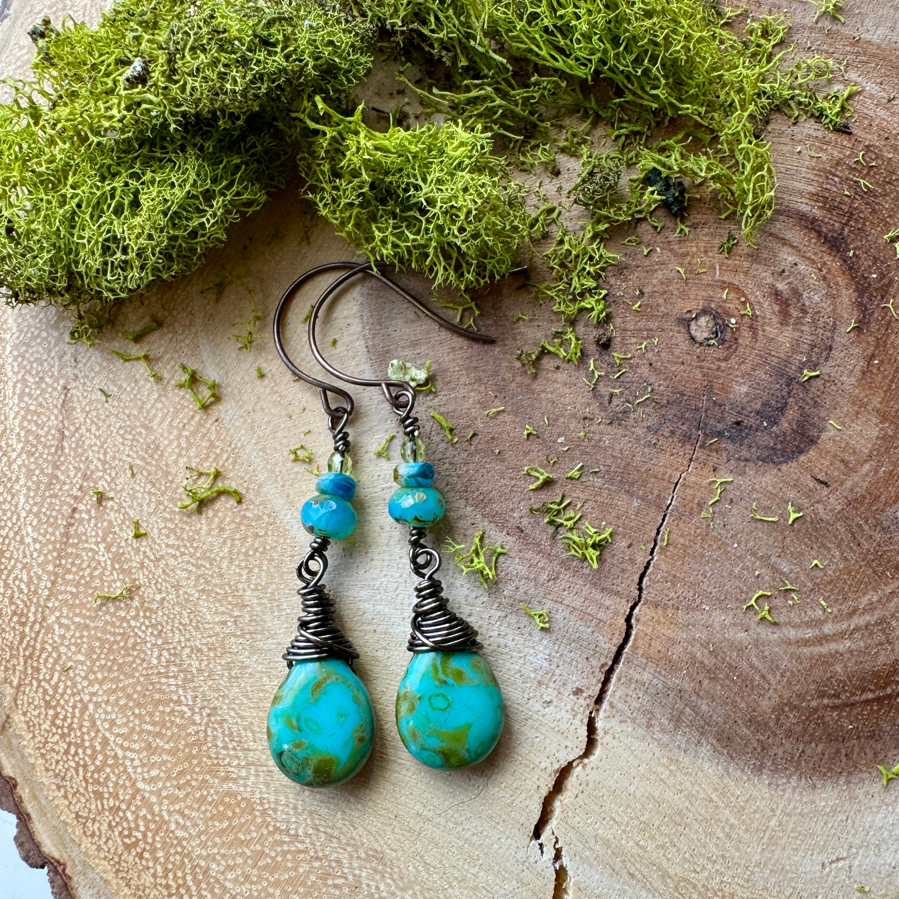 Moss Turquoise Earrings