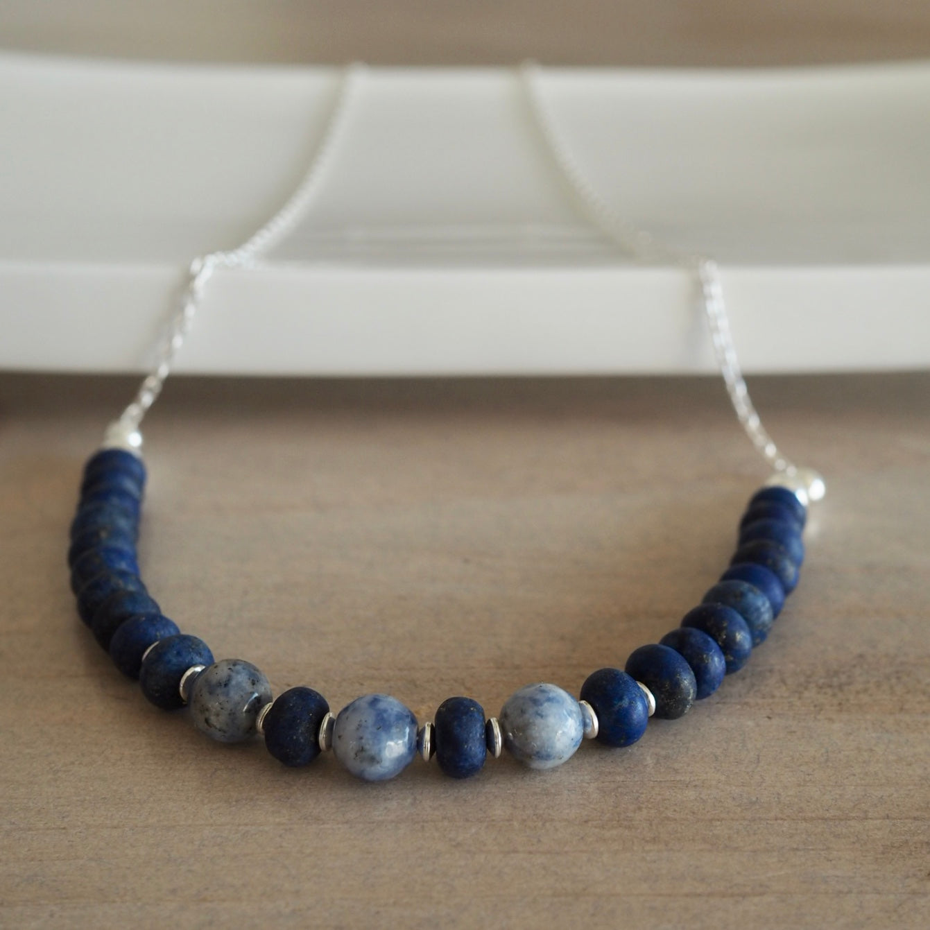 Blue Gemstone Necklace by Nancy Wallis Designs