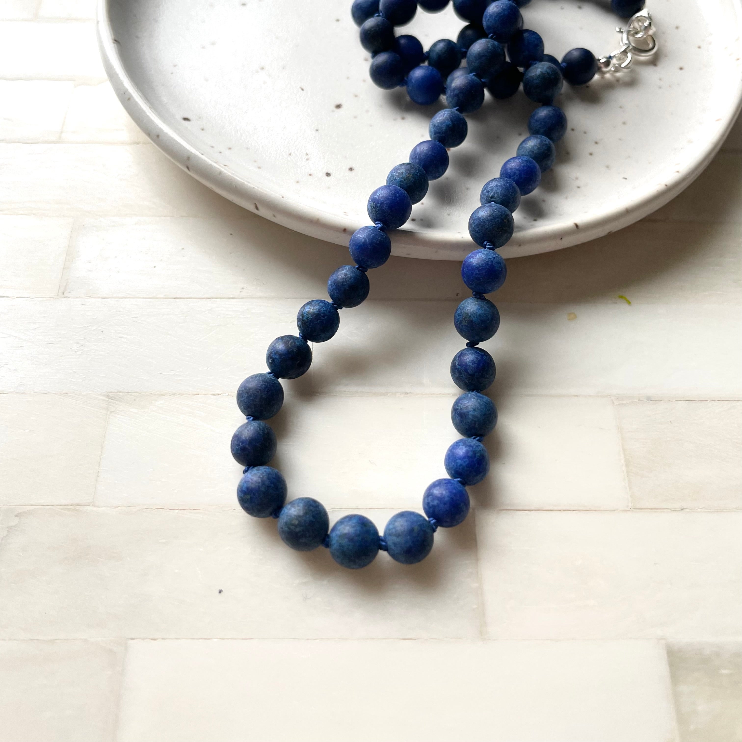 Men's Lapis Lazuli Inlay Necklace – TesoroDelSol