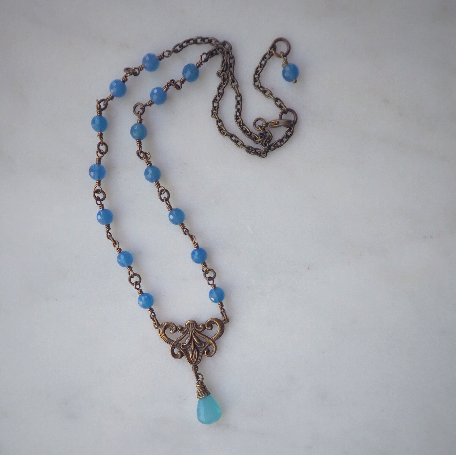 Sea on sale stone necklace